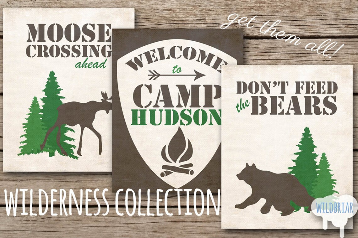 Printable Wall Art Party Decor Don't Feed the Bears | Etsy