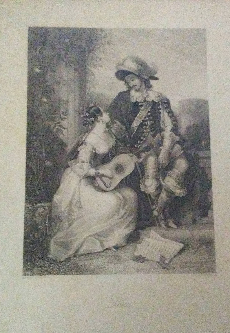 Antique giclee print Love edwar Corbould 1800s