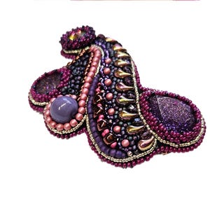 Pink Purple Pearl Hair Clip, Clip for Long Hair, hsp44