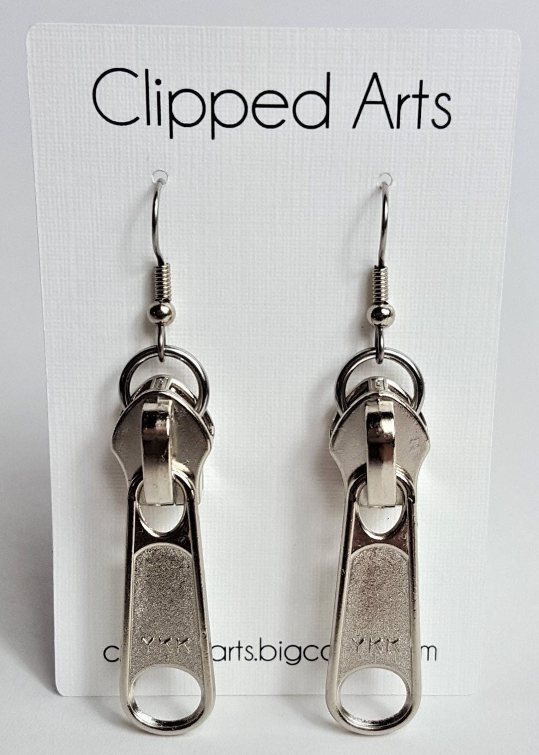 Zipper Earrings Etsy