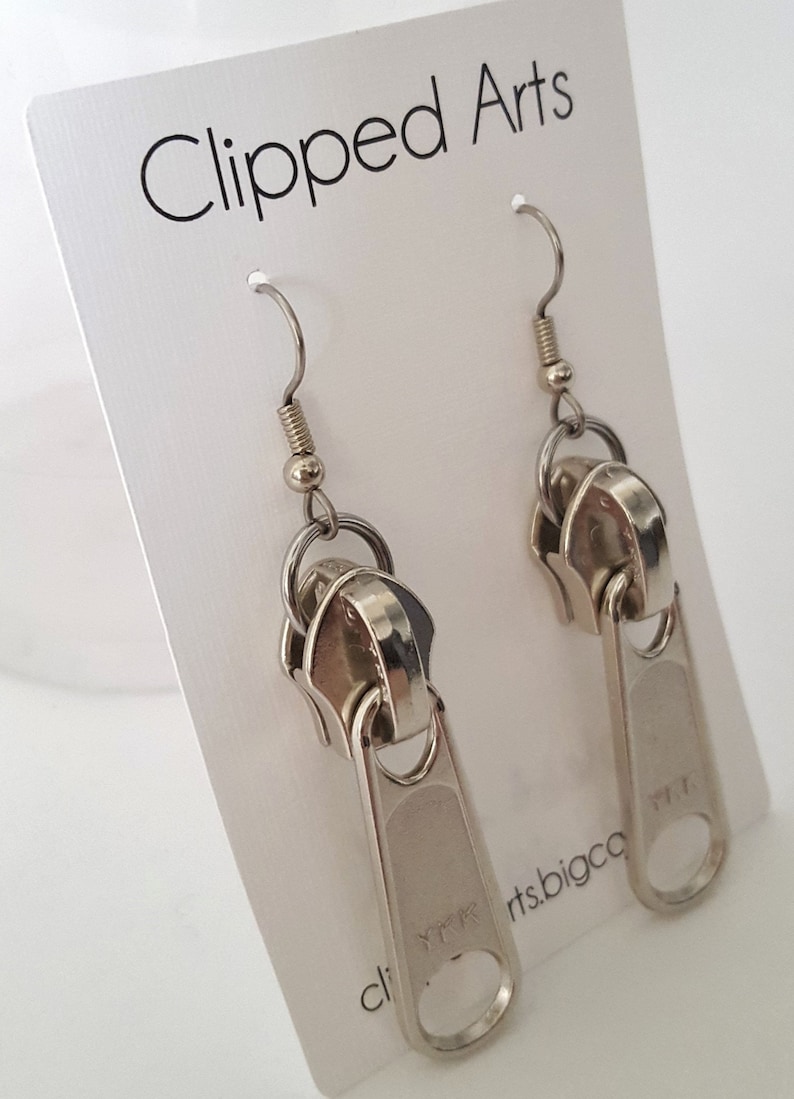 Zipper Earrings Etsy