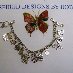 Realtor Charm Bracelet -Real Estate Charm Bracelet, themed bracelet, professional charm bracelet, Time to Sell a House Jewelry