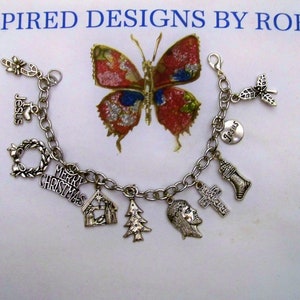 Religious Christmas charm Bracelet, Religious jewelry, Holiday Jewelry, Christmas Themed, Christmas Jewelry, Seasonal Jewelry