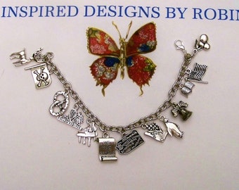 Pulsera con dije de Pensilvania, me encanta Pensilvania, huele a chocolate, me encanta visitar Pensilvania, plata del estado de Liberty Bell