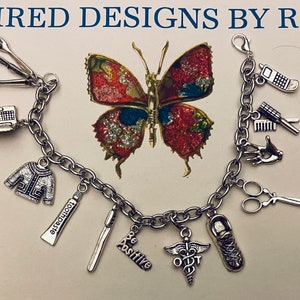Occupational Therapist Charm Bracelet, Medical Jewelry, Occupational Therapist Jewelry, OT charm bracelet, Therapist Gift, Gift for OT