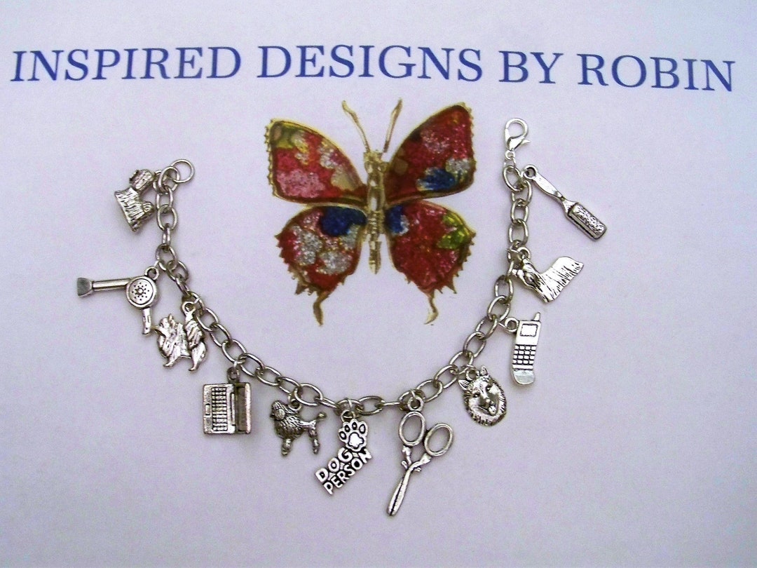 Dog Groomer Themed Charm Bracelet Groomer Jewelry Dog Lover Etsy