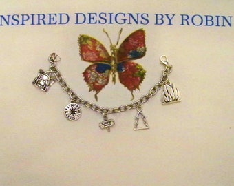 Chicas pequeñas camping encanto pulsera, me encanta el camping, pulsera, joyería de las niñas, todo acerca de ser una chica, pulsera divertida, Camping niñas joyería