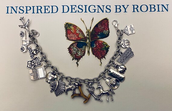 Montana TV Show Themed Charm Bracelet, Montana Family Jewelry