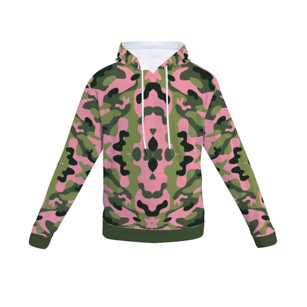 Pink camo sweatshirt for girls All Over Print Plush Spun Velve | Etsy
