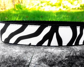 Zebra 1 Inch Width Dog Collar