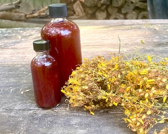 St. John’s wort body oil ( BACK IN STOCK! ) made in small batches organic .