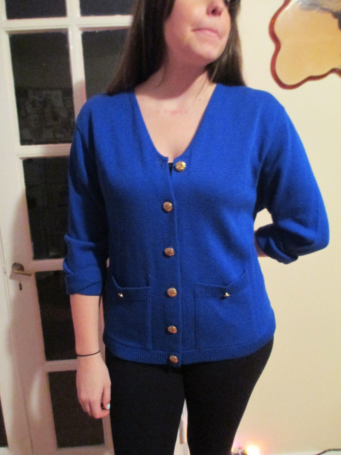 Royal Blue Cardigan - Etsy