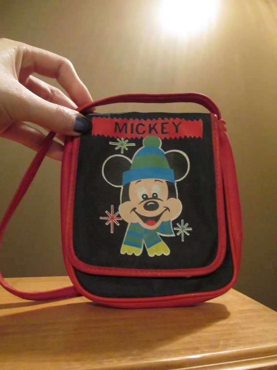 Loungefly Disney Mickey and Minnie Embossed Bag Disney Black and Red Mickey Mouse Bag display picture 1