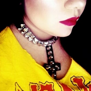 Witchhammer Studded Choker Faux Leather Made to order Necklace image 2