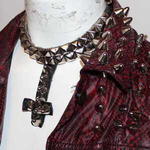 Witchhammer Studded Choker Faux Leather Made to order Necklace image 5