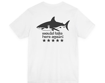 Shark TShirt Beach Vacation Gift Idea Ocean Theme Clothing Shark Week Lover Graphic Tee Unisex Cotton Nautical Summer Aquatic Marine Shirt