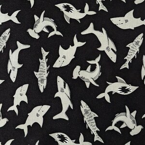 Shark Hair Scrunchie Cute Accessory Beach Style Elastic Band Marine Animal Ocean Theme Summer Fashion Gray Aquatic Tie Design Handmade bild 7