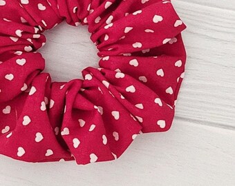 Valentine Scrunchie Hair Tie Accessory Bridesmaid Gift Under Ten Dollar Present Galentine Day Love Celebration Heart Design Romantic