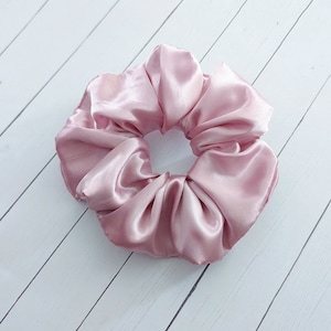 Pink Satin Scrunchie | Mother&#39;s Day | Bridesmaid Gift | Bridesmaid Proposal | I Love Pink | Birthday Gift| Sister | Aunt | Mom | Daughter |