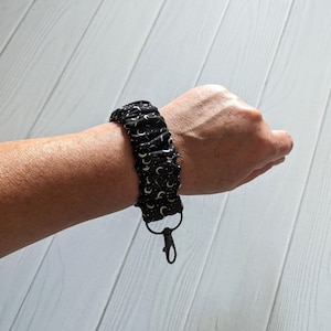 Halloween Keychain | Black Keychain | Halloween Host Gift | Moon Keychain | Halloween Wristlet | Halloween Key fob | Moon Wristlet |Keychain