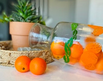 Vintage 1980s Orange Pitcher