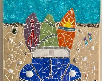 Beach Buggy  - Mosaic Wall Art