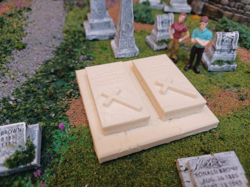 O Scale / Church Graveyard / 1:48 / Cemetery / Jones Box Tombs / Model ...