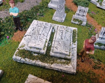 O Scale / Church Graveyard / 1:48 / Cemetery / Jackson Hip Tombs / Model Railroad