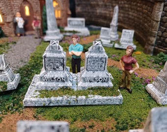 O Scale / Church Graveyard / 1:48 / Cemetery / Wilson Monuments /  Model Railroad