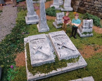 O Scale / Church Graveyard / 1:48 / Cemetery / Jones Box Tombs / Model Railroad