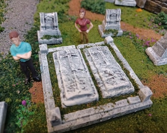 O Scale / Church Graveyard / 1:48 / Cemetery / Hudson Hip Tombs / Model Railroad