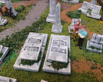 O Scale / Church Graveyard / 1:48 / Cemetery / Harper / O'Conor / Box Tombs / Model Railroad