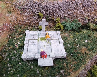 N Scale / Church Graveyard / 1:160 / 2 pcs / Cemetery / Smith Family Plot / Model Railroad / Historical /