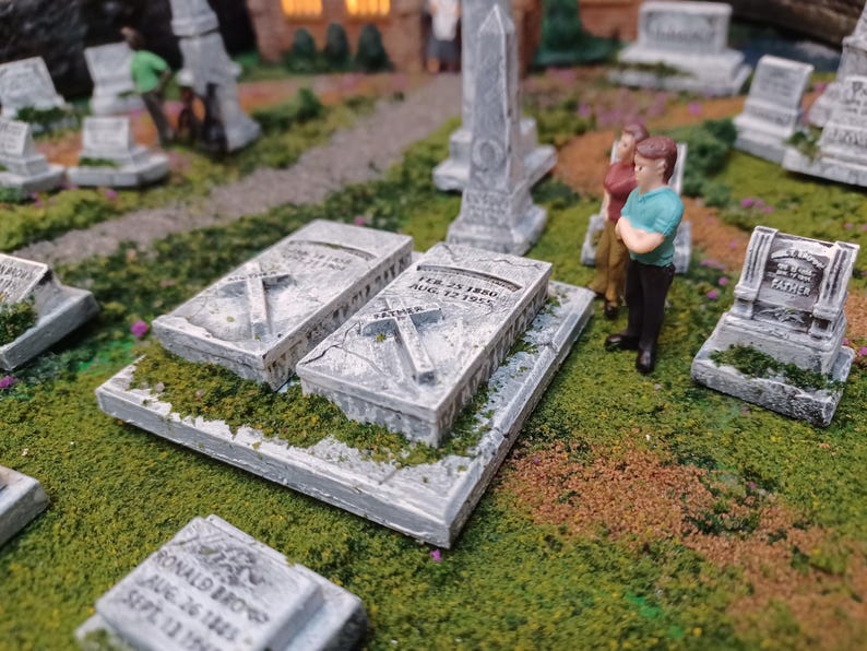 O Scale / Church Graveyard / 1:48 / Cemetery / Jones Box Tombs / Model ...