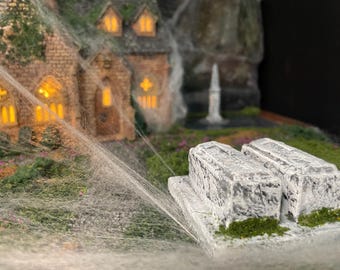 Spookytown / Department 56 / O scale / 1:48 / Cemetery / Baker / Chest Tombs / Graveyard