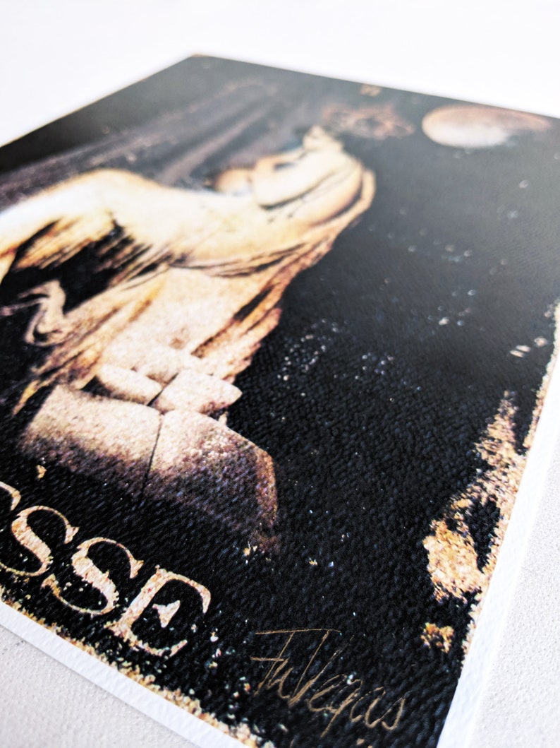 Impression de carte de tarot de grande prêtresse La Papesse Décor de tarot gothique Art des arcanes majeurs image 2
