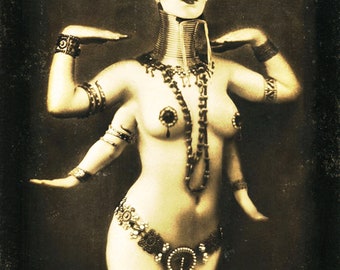 Large Art Print - Wall Art  - Freakshow: Shiva Lady - Vintage Circus Freak