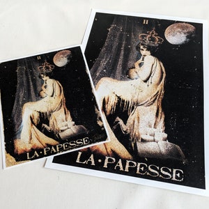 Impression de carte de tarot de grande prêtresse La Papesse Décor de tarot gothique Art des arcanes majeurs image 5