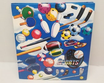 Vintage 1988 Lisa Frank Sports Scrapbook!  Sketchbook! Sticker Album! 1980's!