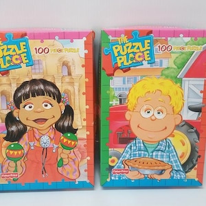 2 Vintage "The Puzzle Place" Jigsaw Puzzles! Complete! Fisher Price! Mattel! 1995!