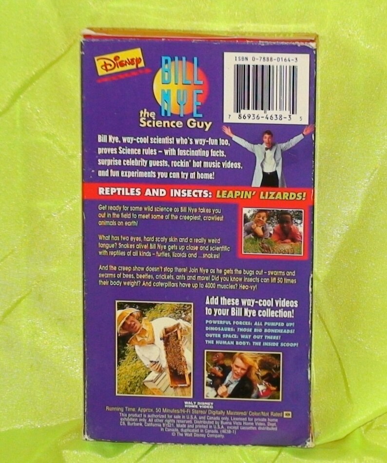 Vintage Bill Nye The Science Guy Vhs Tape Reptiles And Etsy