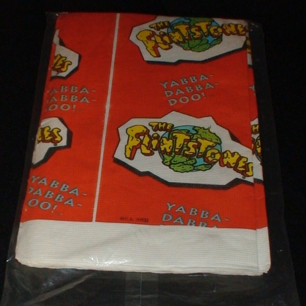 Vintage Flintstones Paper Party Tablecloth! 1993! Unopened!  Yabba Dabba Doo!