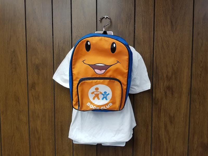 Vintage Nick Jr. Book Club Face Mini Backpack! 90's! Y2K! Kidcore