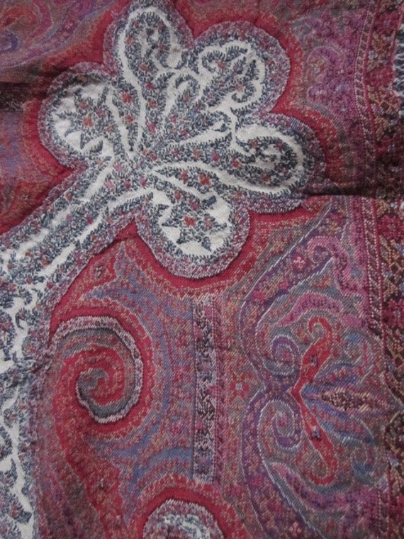 Antique Handwoven Paisley Shawl