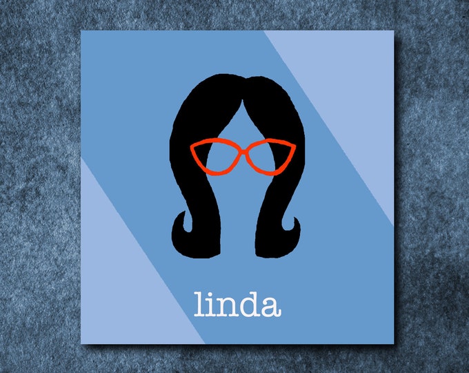 Linda Belcher Outline Print - Bob's Burgers - 4x4 Giclee Print - Etsy