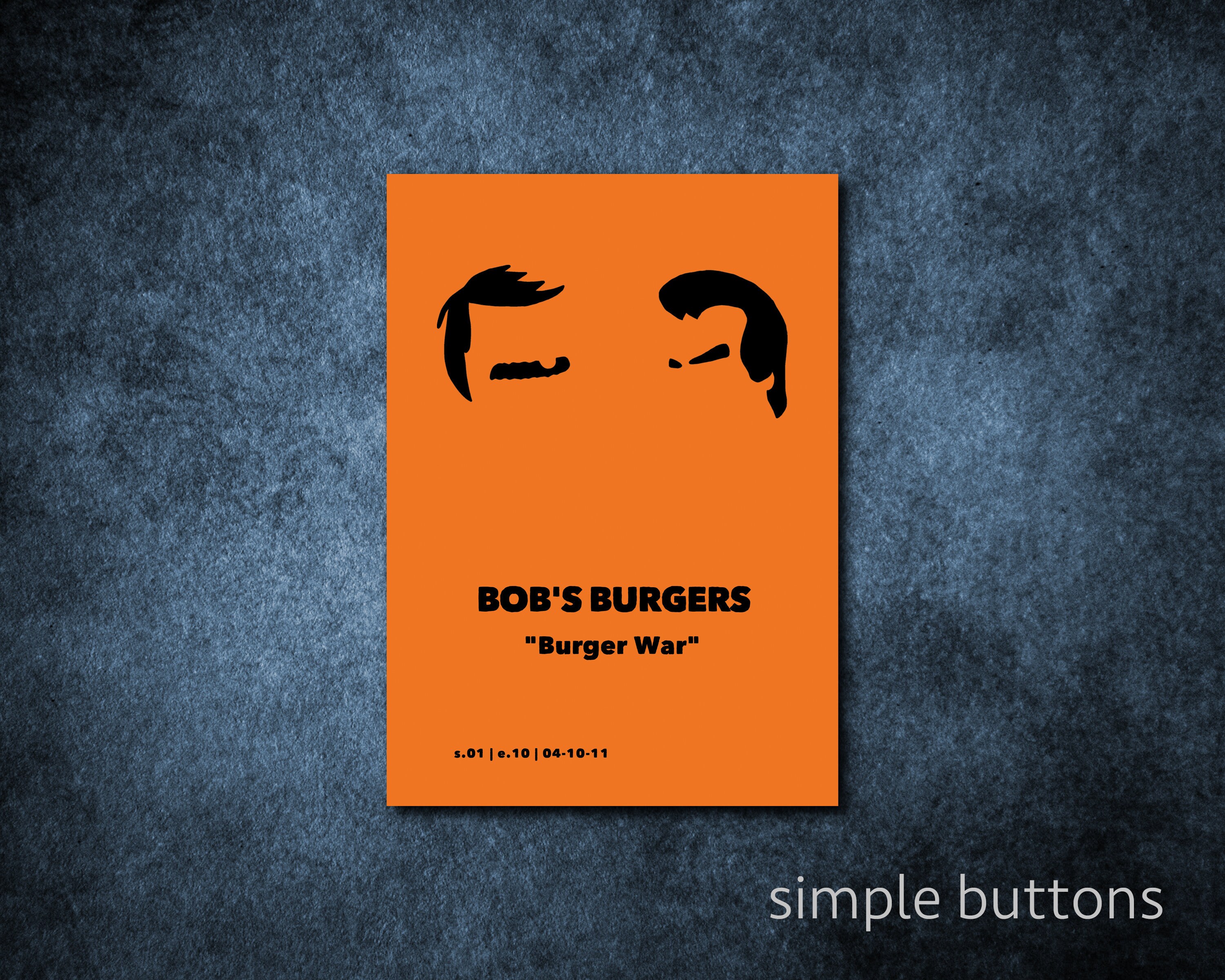 Bob's Burgers burger War Episode Poster Art Etsy