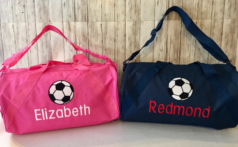 girl soccer duffel bag