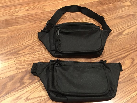 Three zipper polyester fanny pack-set of 2