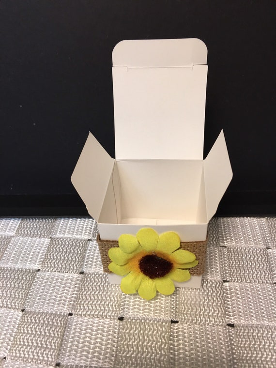 Personalized Rustic Wedding Favor Box-Set of 25 boxes