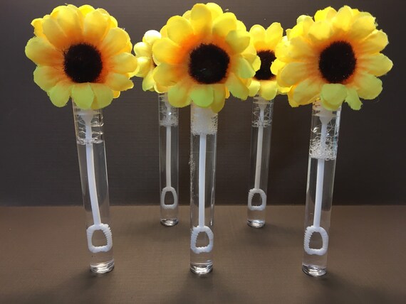 Sunflower Wedding Bubbles